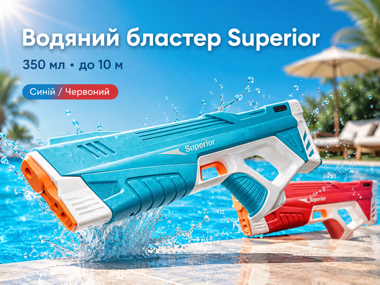 Акумуляторний водяний бластер Superior Water Gun